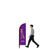 Flat Shape 7FT Feather Flags with Custom Graphics