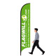 Wave Shape 14FT Feather Flags with Custom Graphics