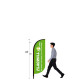 Round Shape 7FT Feather Flags with Custom Graphics