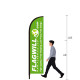 Flat Shape 10FT Feather Flags with Custom Graphics