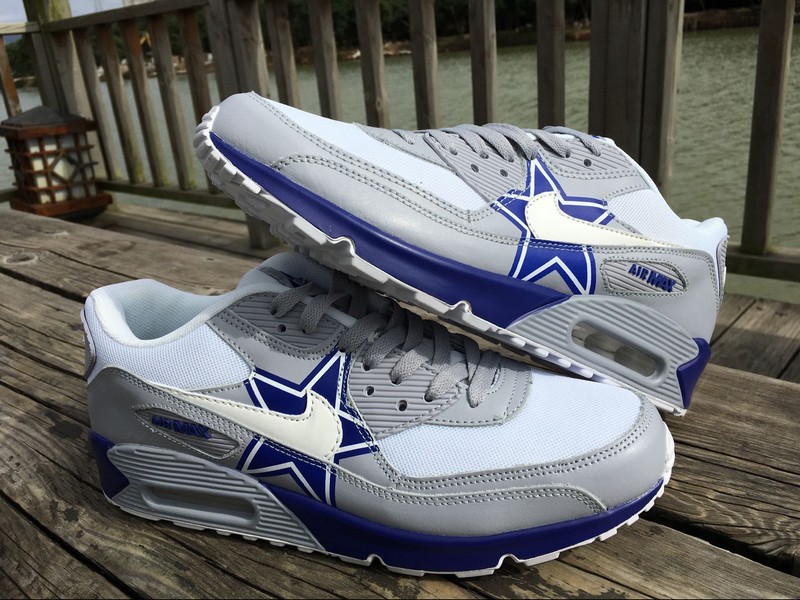 Men Women 2017 Dallas Cowboys Grey Blue Shoes Nike Air Max Sneakers Men Women 2017 Dallas Cowboys Grey Blue Shoes Nike Air Max Sneakers