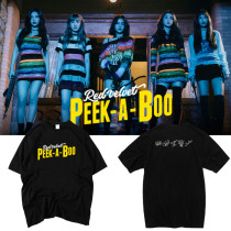 ALLKPOPER KPOP Red Velvet T-shirt Perfect Velvet Ablum Tshirt Peek-A-Boo Casual Tee Tops