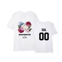 KPOP BIGBANG T-Shirt Flower Road Ablum Tshirt G-DRAGON Name Letter Tee Casual