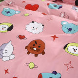 3Pcs/Set BTS Cute Pillow Case Quilt Cover Bedding Sheet JUNG KOOK JIMIN V NEW