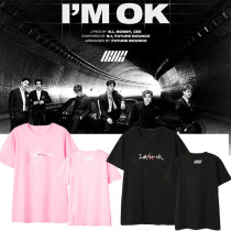 KPOP IKON T-shirt Unisex New BI BOBBY I AM OK Concert Tshirt Short Sleeve Tee