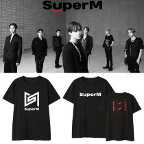 Kpop SuperM T-shirt album Kai BAEK HYUN Lee Taemin Mark Lucas around the same short-sleeved T-shirt