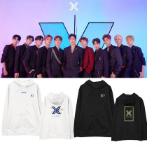 KPOP X1 sweater album concert with the same style sweater hooded hoodie plus velvet thin coat