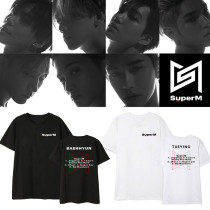 Kpop SuperM T-shirt album Kai BAEK HYUN Lee Taemin Mark Lucas around the same short-sleeved KAI MARK