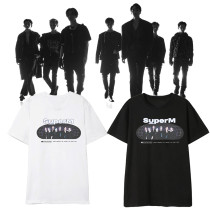 Kpop SUPER M short-sleeved official with the short-sleeved T-shirt Korean version of the loose fashion bottoming shirt