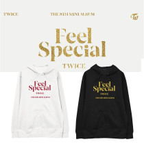 Kpop TWICE sweater album FEEL SPECIAL with the same paragraph hooded sweater plus velvet thin coat loose men and women