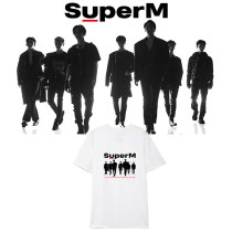 Kpop SuperM shirt combination with the same paragraph short-sleeved T-shirt BAEK HYUN, KIM, Lee Taemin 