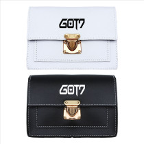 Kpop GOT7 Shoulder Bag Korean version Wild Simple Messenger Bag Cute Mini Black and White Small Square Bag Student Leisure Bag