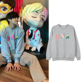 Kpop BTS Sweater Bangtan Boys Round Collar Sweater Korean Edition Loose Spring and Autumn Tops Couples