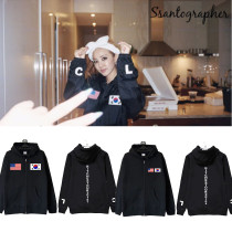 Kpop 2NE1 Sweater CL North America Solo Tour Around CL with the same Zipper Sweater Sweater Hooded Jacket
