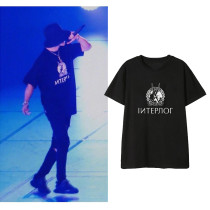 Kpop EXO T-shirt CHANYEOL Concert with the Same Clothes T-shirt Korean Loose Short Sleeve