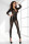 Keyhole Zipper Front Black Jumpsuit 613-2