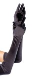 Black Satin Opera Length Gloves