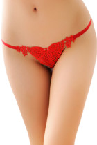 Red Sweet Lace Heart G-string 162