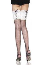 White Lace Top Fishnet Stocking 2078