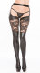 Vinyl And Lace Garter Tights Set 6628