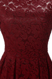 Long Sleeve Floral Lace Vintage Dress 1542