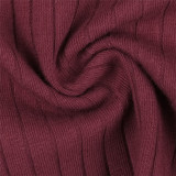 Long Sleeve Ribbed Knit Crop Top 0895