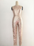 Backless Sequined Skinny Club Jumpsuit 289