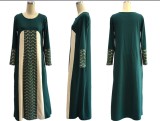 Plus Size Muslim Women Prayer Dress Green 2007