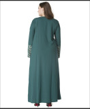Plus Size Muslim Women Prayer Dress Green 2007