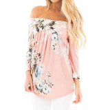 Women's Cross Front Floral Blouse Pink 6284