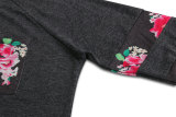Women Floral Sweatshirt Black 094