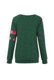 Women Floral Sweatshirt Green 094
