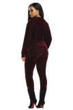 Womens Velour Tracksuit Sets Pullover 726