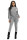 Womens Velour Tracksuit Sets Pullover Gray 726