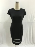 Plus Size Women Bodycon Dress Black 2516