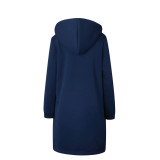 Plus Size Sweater Hoodie Jacket Blue 0581