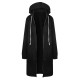 Plus Size Sweater Hoodie Jacket Black 0581