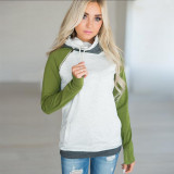 Raglan Sleeve Women Hooded Sweater 0597
