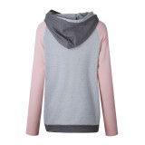 Plus Size Raglan Sleeve Women Hooded Sweater 0597