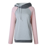 Plus Size Raglan Sleeve Women Hooded Sweater 0597