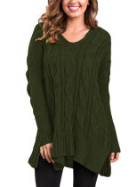 Fall Oversized Knit Sweater For Women Green 114