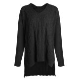 Fall Oversized Knit Sweater For Women Black 114