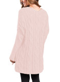 Fall Oversized Knit Sweater For Women Pink 114