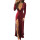 Deep Plunge High Split Maxi Dress Wine Red 5001