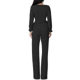 Dressy Jumpsuits Long Sleeve Women Black 2122