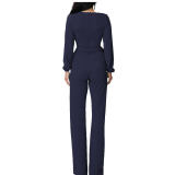 Dressy Jumpsuits Long Sleeve Women Royal Blue 2122