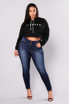 High Waisted Skinny Jeans For Plus Size Women 607