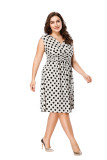 Plus Size Polka Dot Swing Dress 0025