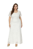 Plus Size Bridemaid Lace Dress 0033