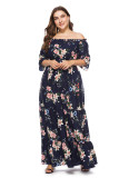 Plus Size Floral Print Maxi Dress XL-6XL 0095